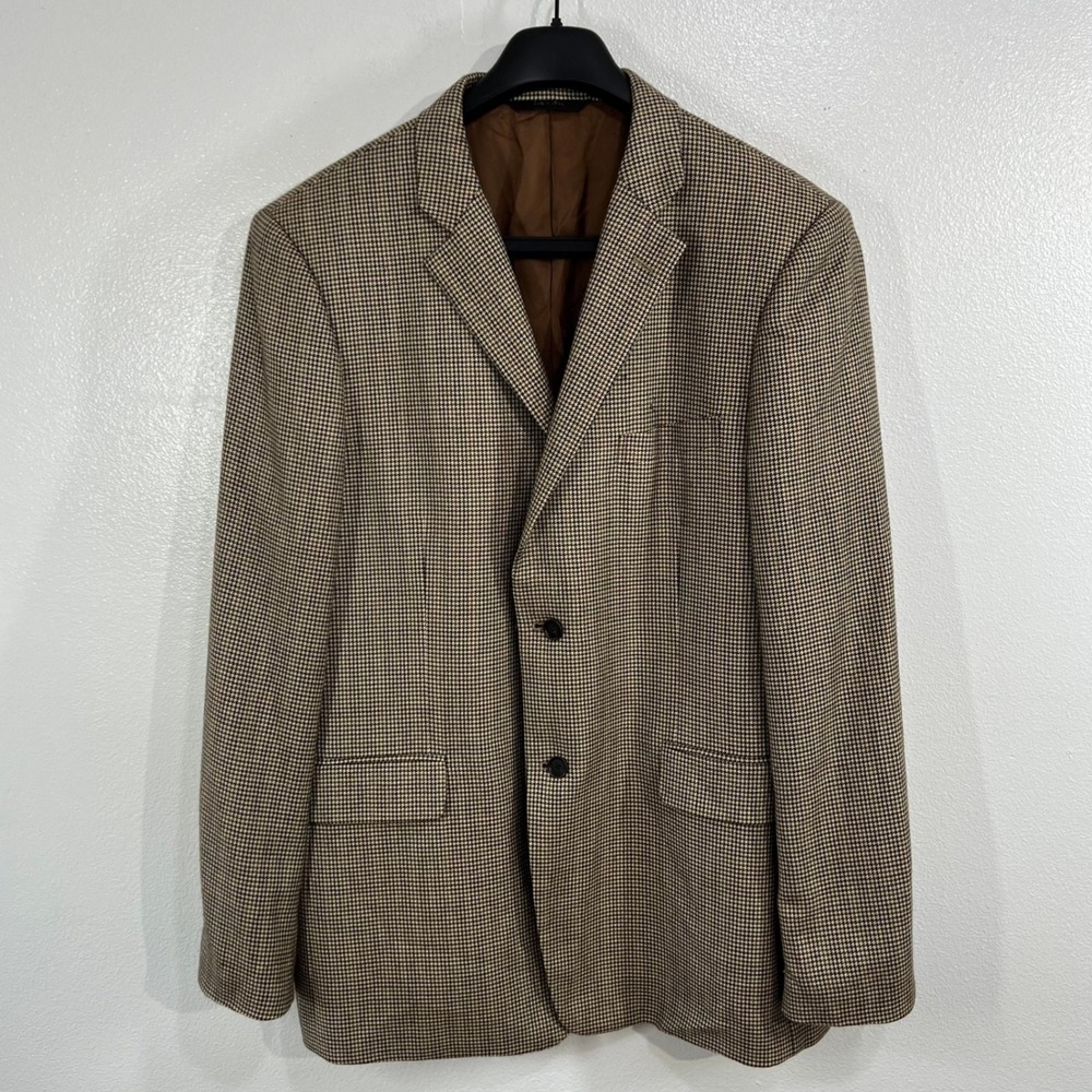 John W. Nordstrom Sport Coat Men's 46L Cashmere Loro Piana Houndstooth Blazer
